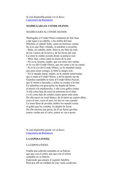 Si está disponible puede ver el disco:
Cancionero de Romances (http://www.funjdiaz.net/pubfich.php?id=1234) (http://www.funjd