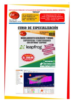 1 
INSTITUCION DE FORMACION Y ACTUALIZACION DE INGENIERIA CIVIL, GEOLOGIA, MINERIA Y GEOMATICA 
“INFACI” 
Cel: rpc 961248795