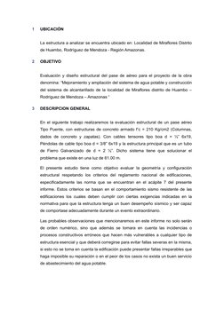 1
UBICACIÓN
La estructura a analizar se encuentra ubicado en: Localidad de Miraflores Distrito
de Huambo, Rodríguez de Mendoz