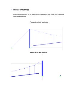 11
MODELO MATEMATICO
El modelo matemático se ha elaborado con elementos tipo frame para columnas,
tensores y péndulos 
Pasea