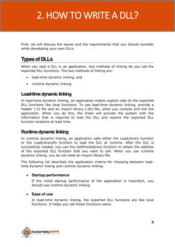 DLL 
3 
 
 
First, we will discuss the issues and the requirements that you should consider 
while developing your own DLLs.