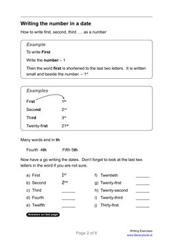 Writing Dates: Exercises and Guide | PDF