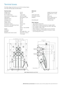 ABB | BU Motors and Generators | HV induction motors, technical catalog for IEC motors EN 06-2015  7
The high voltage termina