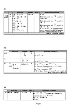 Page 5 
 
 
M1.  
  
  
  
Working 
Answer 
Mark 
Additional Guidance 
  
(a) – 6b – 6a + 12b 
6b – 6a 
1 
B1 cao 
QWC 
(ii