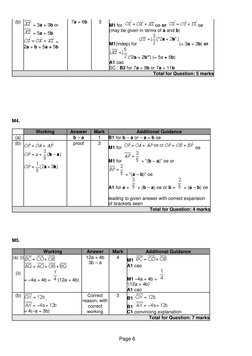 Page 6 
(b) 
 = 3a + 3b or 
 = 5a + 5b 
 = 
2a + b + 5a + 5b 
7a + 6b 
3 
M1 for 
oe or 
oe 
(may be given in terms of a an