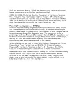 90dB and sometimes down to -100 dB and, therefore, your instrumentation must 
have a wide dynamic range. Earthing practices a