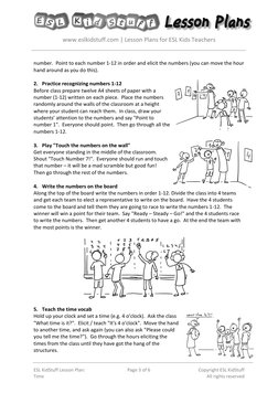 www.eslkidstuff.com | Lesson Plans for ESL Kids Teachers 
 
 
ESL KidStuff Lesson Plan: 
Time 
Page 3 of 6 
Copyright ESL K