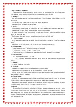 LAS FIGURAS LITERARIAS 
     El escritor Julio Ramón utiliza con suma mesura las figuras literarias para darle mayor 
expresi