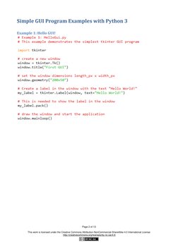 Tkinter GUI Program Examples | PDF | Python (Programming Language ...