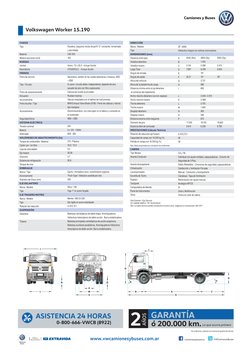 Obs: Datos proyectados por simulación de rendimiento 
Volkswagen Worker 15.190
CHASIS
Tipo 
Material
Módulo seccional (cm3)
R