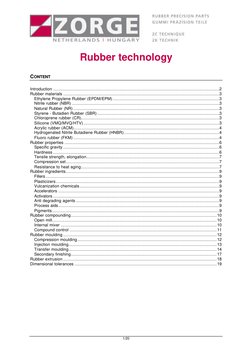 1/20 
Rubber technology 
 
 
CONTENT 
 
Introduction ................................................................
