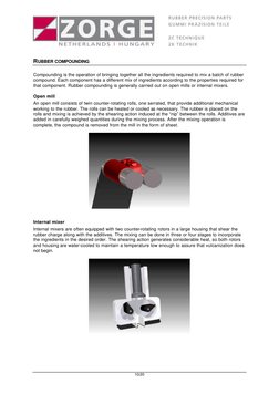 10/20 
RUBBER COMPOUNDING 
 
Compounding is the operation of bringing together all the ingredients required to mix a