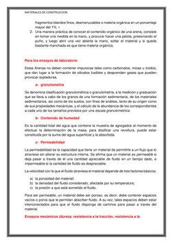 MATERIALES DE CONSTRUCCION 
fragmentos blandos finos, desmenuzables o materia orgánica en un porcentaje 
mayor del 1%. •  
2.