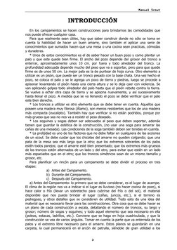 Manual Scout
Manual Scout
3
INTRODUCCIÓN
En los campamentos se hacen construcciones para brindarnos las comodidades que
nos p