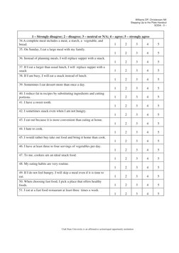 Eating Behavior Patterns Questionnaire | PDF | Lunch | Eating