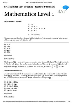 8/13/2017
Math 1 - SAT Subject Test Math Level 1 Practice Questions
https://subjecttestspractice.collegeboard.org/practice/pr
