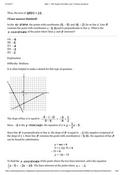 8/13/2017
Math 1 - SAT Subject Test Math Level 1 Practice Questions
https://subjecttestspractice.collegeboard.org/practice/pr