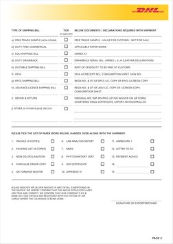 Sample Dhl Shipping Form.pdf DHL Shipper's Letter of Instructions | PDF | Invoice | Services (Economics)