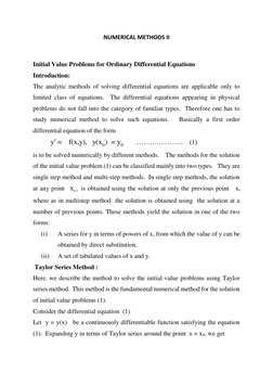 Numerical Methods for Differential Equations | PDF