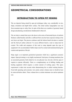 Surface Mine Design Fundamentals | PDF | Coal Mining | Mining