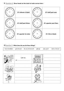 Telling Time Exercises in English | PDF