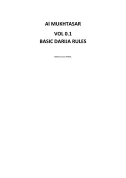 Basic Darija Language Guide | PDF | Grammatical Gender | Arabic