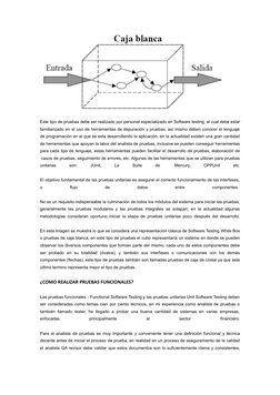 Este tipo de pruebas debe ser realizado por personal especializado en Software testing, el cual debe estar
familiarizado en e