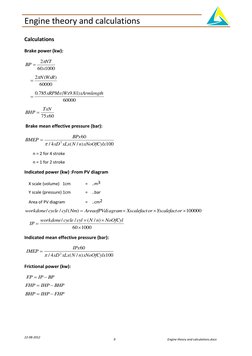 Engine Theory and Calculation Basics | PDF | Internal Combustion Engine ...