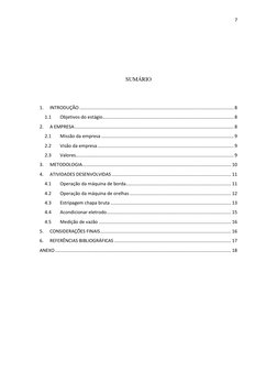 7 
 
 
 
 
 
 
SUMÁRIO 
 
 
1. 
INTRODUÇÃO ..................................................................................