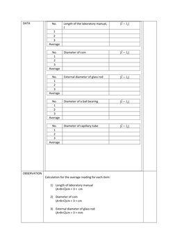 Physics Lab Report: Experiment 1 | PDF | Uncertainty | Measurement