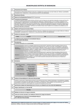 MUNICIPALIDAD DISTRITAL DE MARANGANI 
 
“Mejoramiento de la calidad de prestación de los servicios de apoyo a la cadena pro