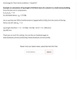 Anchorage and Lap Length Calculations | PDF | Strength Of Materials ...
