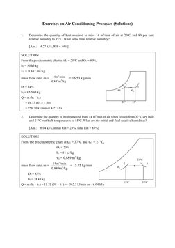 Air Conditioning Process Solutions | PDF | Relative Humidity | Air ...
