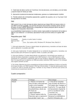 4.- Cada base de datos cuenta con 3 archivos: Uno de estructura, uno de datos y uno de índice 
y soporta hasta 32 índices por
