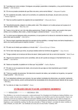 Publicidad 
34. “Las ideas son como conejos. Consigues una pareja y aprendes a manejarlos, y muy pronto tendras una 
docena.