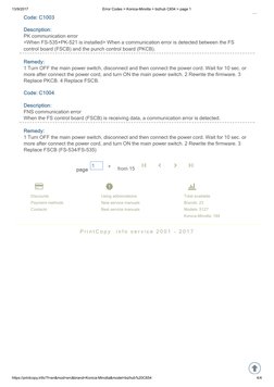 13/9/2017
Error Codes > Konica-Minolta > bizhub C654 > page 1
https://printcopy.info/?l=en&mod=erc&brand=Konica-Minolta&model