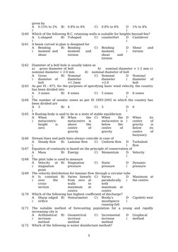 given by 
A
)
0.15% to 2%
B)
0.8% to 4%
C)
0.8% to 6%
D
)
1% to 4%
Q.60
Which of the following R.C. retaining walls is suitab