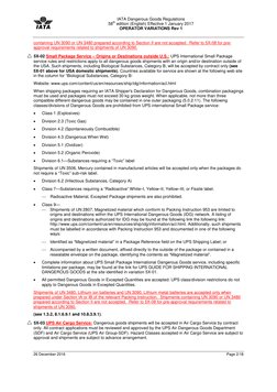 Iata Usg Variation Code Operator Variations | PDF | Dangerous Goods | United Parcel Service