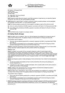 Iata Usg Variation Code Operator Variations | PDF | Dangerous Goods | United Parcel Service
