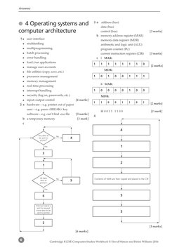 Answers
Cambridge IGCSE Compueter Studies Workbook © David Watson and Helen Williams 2016
6
●
●4 Operating systems and 
compu
