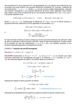 Vea el problema 31 de los ejercicios 2.5. Las propiedades (2) y (3) sugieren las sustituciones que 
se pueden usar para resol