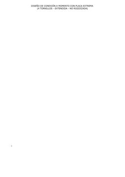 DISEÑO DE CONEXIÓN A MOMENTO CON PLACA EXTREMA 
(4 TORNILLOS - EXTENDIDA - NO RIGIDIZADA)
 h1 (pf,i + s) ]
