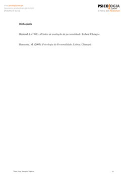 Nuno Jorge Mesquita Baptista 
10
www.psicologia.com.pt 
Documento produzido em 26‐09‐2010 
[Trabalho de Curso] 
 
Bibliogra