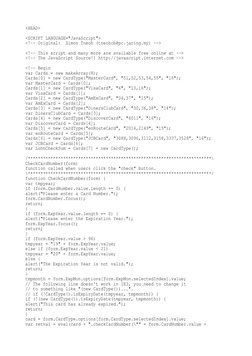 Credit Card Validation Script | PDF | Computer Data | Areas Of Computer ...