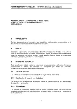 NTC 4144: Señalización Accesible | PDF