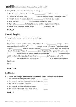 Solutions2e Progress Test Un06 A PDF | PDF