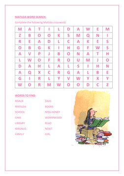 Matilda Novel Study Guide | PDF