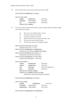 SQL Queries for Hotel Database Exercises | PDF | Software Design ...