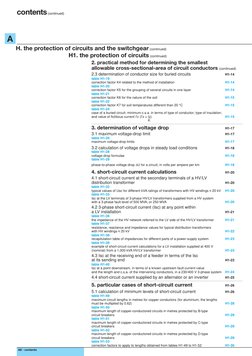 A8 - contents
A
contents (continued)
H. the protection of circuits and the switchgear (continued)