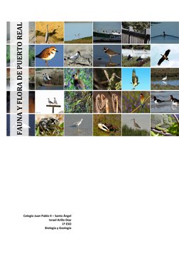 FAUNA Y FLORA DE PUERTO REAL 
Colegio Juan Pablo II – Santo Ángel 
Israel Arillo Díaz 
1º ESO 
Biología y Geología